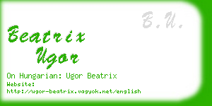 beatrix ugor business card